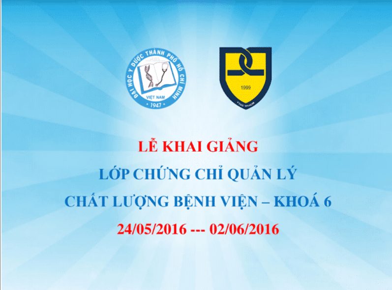 Trường Đại học Y Dược HCM – Tài liệu khóa học Quản lý chất lượng Bệnh viện 2019 [PDF]